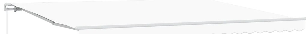 vidaXL Χειροκίνητη Ανασυρόμενη Τέντα Λευκή 450x350 cm