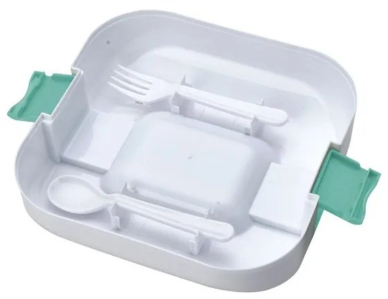 Ηλεκτρικό δοχείο φαγητού Beper BC.160A, 1600 ml, 4 ανεξάρτητα διαμερίσματα, Βύσμα για χρήση στο αυτοκίνητο, Λευκό/Πράσινο