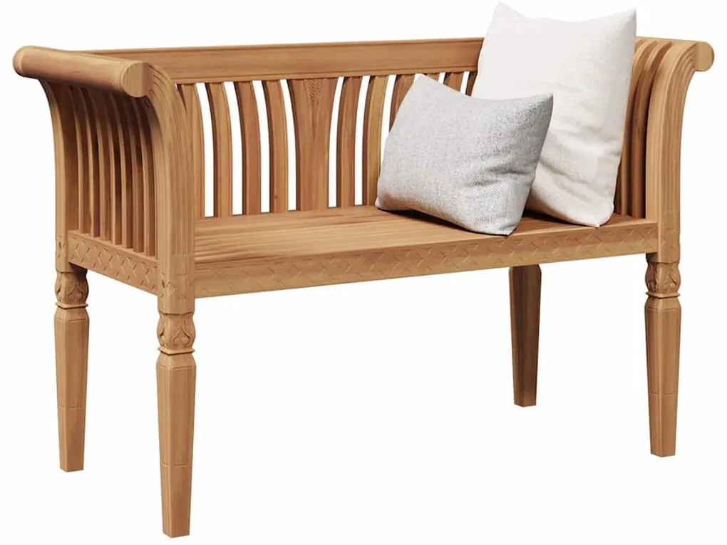 vidaXL Παγκάκι Κήπου 127.5 x 52 x 80 εκ από μασίφ ξύλο teak