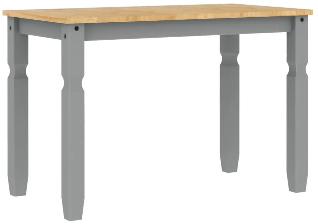 vidaXL Τραπεζαρία Corona Γκρι 112 x 60 x 75 εκ. από Μασίφ Ξύλο Πεύκου