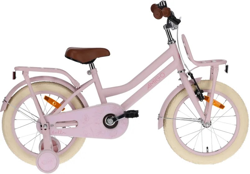 Bella 16 Inch Girls Coaster Brake PinkAMIGO