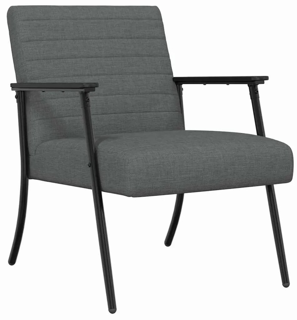 vidaXL Πολυθρόνα Σκούρο Γκρι 59 x 75 x 78 εκ ύφασμα