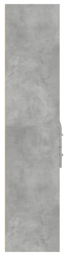 vidaXL Ντουλάπι Γκρι Σκυροδέματος 70x42,5x185 εκ. Επεξεργασμένο Ξύλο