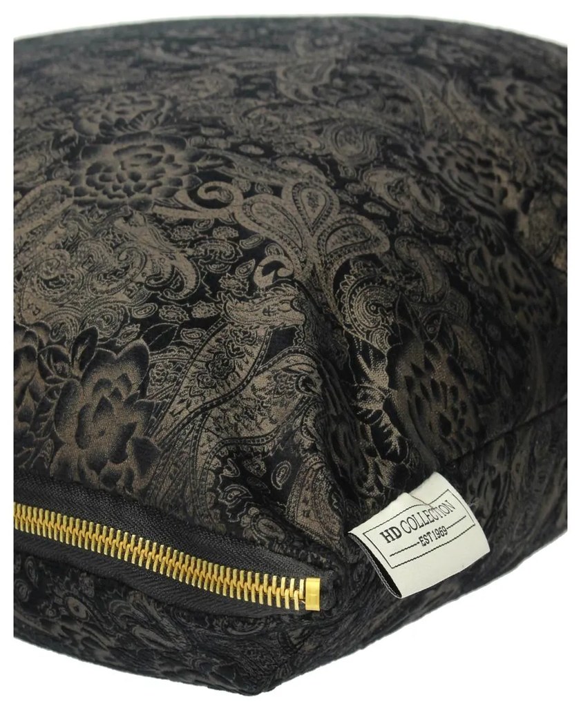 Μαξιλάρι Paisley Μαύρο Βελούδο 45x45cm - 05152294 - 05152294