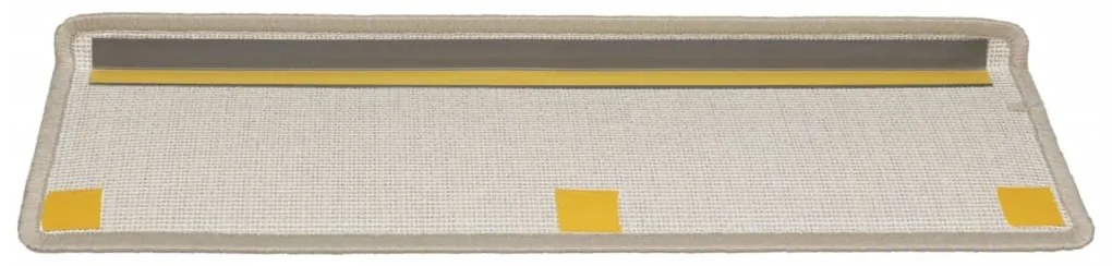 vidaXL Πατάκια Σκαλιών 15 τεμ. 65x21x4 εκ. Μπεζ-Μπεζ Ορθογώνια Άκρη