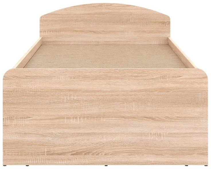 Κρεβάτι Regan με συρτάρια σε oak απόχρωση 90x200εκ 94.4x204.2x65 εκ.