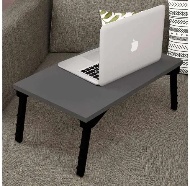 Τραπεζάκι laptop Sidon από μελαμίνη χρώμα ανθρακί 60x35,5x23,5εκ. GP041-0031,2 Megapap GP041-0031,2 Ανθρακί