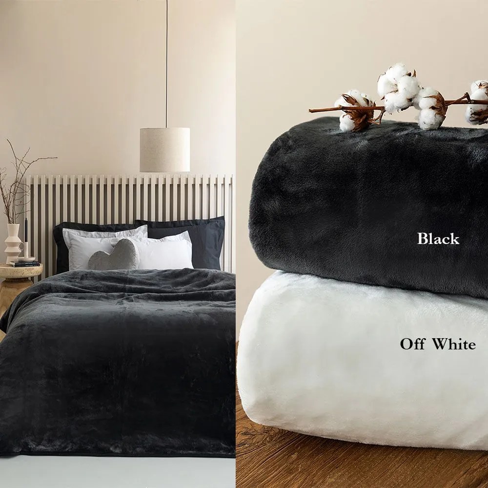 Κουβέρτα Fani Βελουτέ Off White Palamaiki Ημίδιπλο 160x220cm Πολυέστερ
