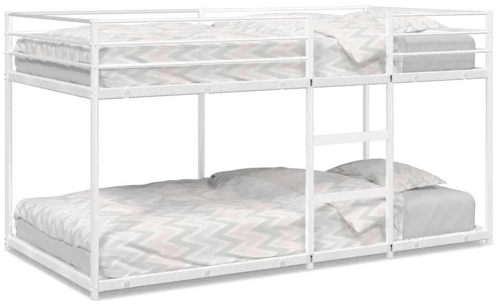 vidaXL Κουκέτα χωρίς στρώμα Λευκό 100x200 cm Ατσάλι