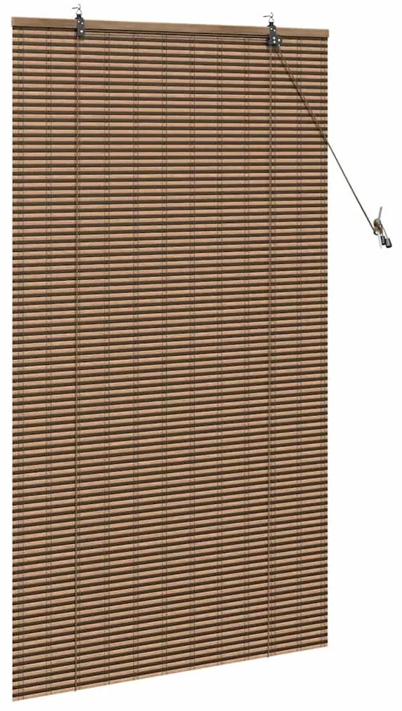 vidaXL Ρολό Παραθύρου με κουρτίνες Καφέ 80 x 160 cm Μπαμπού