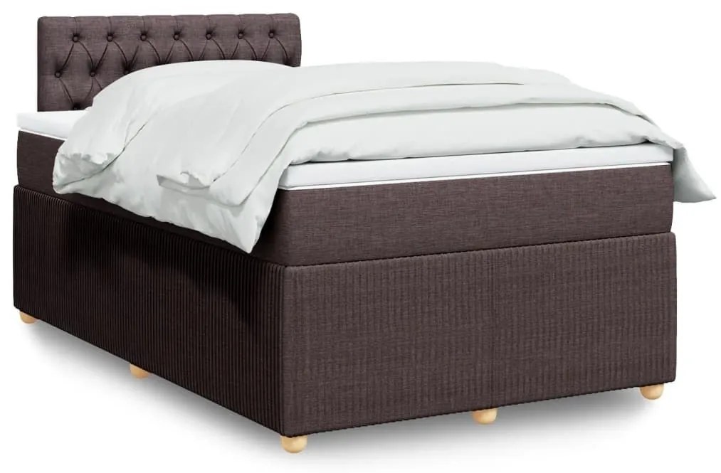 ΚΡΕΒΑΤΙ BOXSPRING ΜΕ ΣΤΡΩΜΑ ΣΚΟΥΡΟ ΚΑΦΕ 120X200 ΕΚ. ΥΦΑΣΜΑΤΙΝΟ 3289733