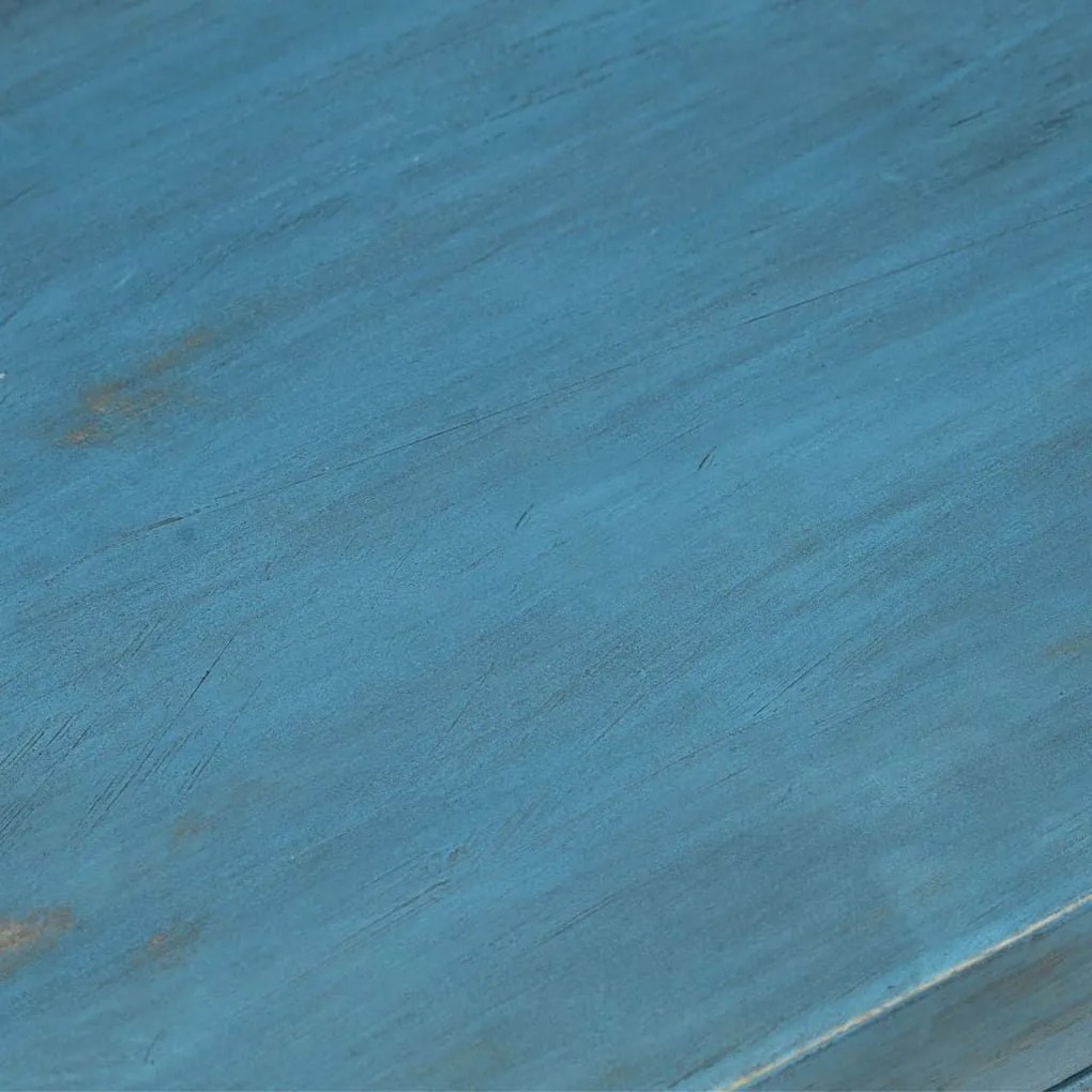 Κομοδίνο Μπλε 40 x 30 x 50 εκ. από Μασίφ Ξύλο Μάνγκο - Μπλε