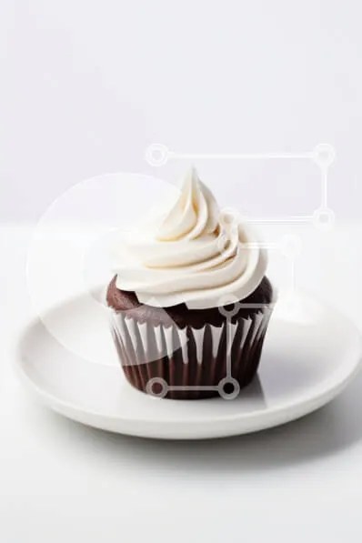 Intra Συλλεκτικό Ξύλινο Παζλ Plywood  4mm - Cupcake σοκολάτας με White Frosting Σε Ξύλινο Κουτί - Διαστάσεις: 10x10 cm – 25 κομμάτια