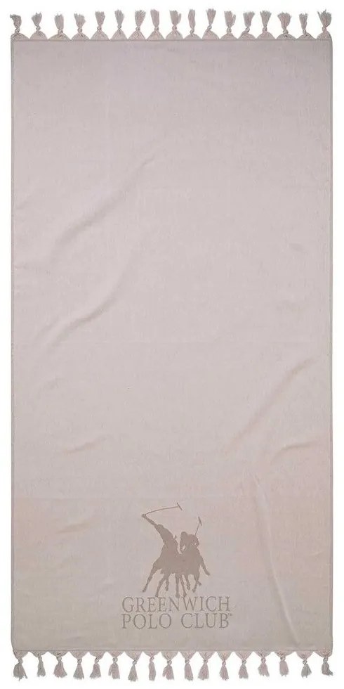 Πετσέτα Θαλάσσης - Παρεό 3797 Beige Greenwich Polo Club Θαλάσσης 90x170cm 100% Cotton