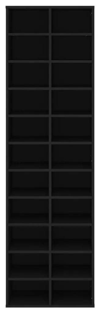 vidaXL Παπουτσοθήκη Μαύρη 54 x 34 x 183 εκ. από Μοριοσανίδα