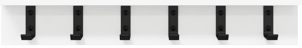 vidaXL Τοίχου Κρεμάστρα Λευκό 60 x 10.5 x 10.5 εκ Επεξεργασμένο ξύλο