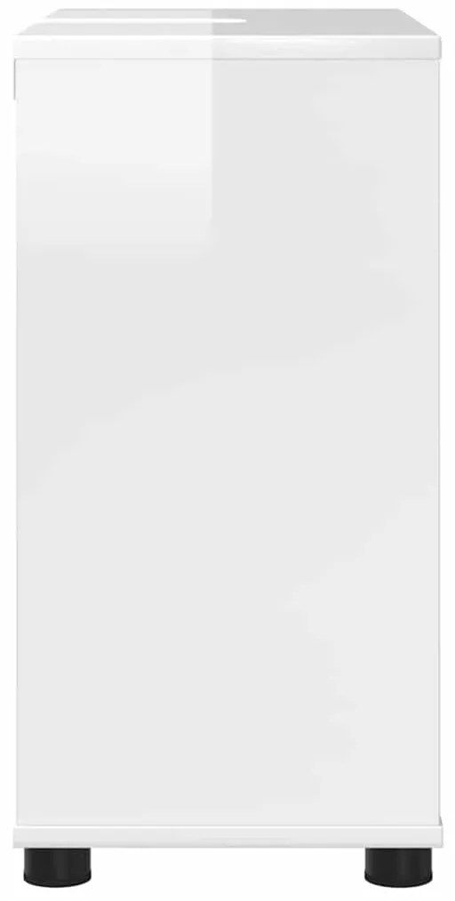 vidaXL Ντουλάπα νιπτήρα μπάνιου Υψηλής γυαλάδας λευκό 60 x 30 x 60 cm