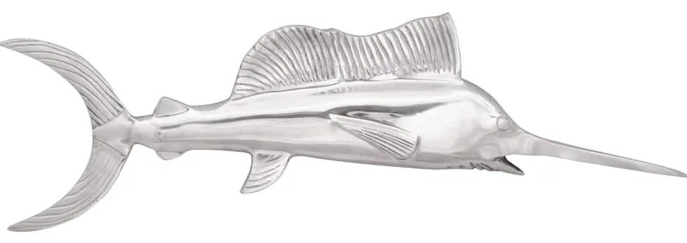 vidaXL Γλυπτική Ασημί 91 x 8 x 26 εκ Αλουμίνιο