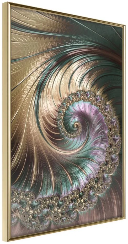 Αφίσα - Iridescent Spiral - 20x30 - Χρυσό - Χωρίς πασπαρτού