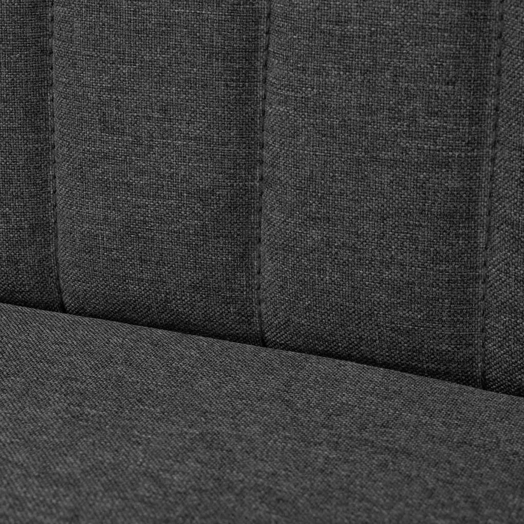 vidaXL Καναπές Σκούρο Γκρι 117 x 55,5 x 77 εκ. Υφασμάτινος