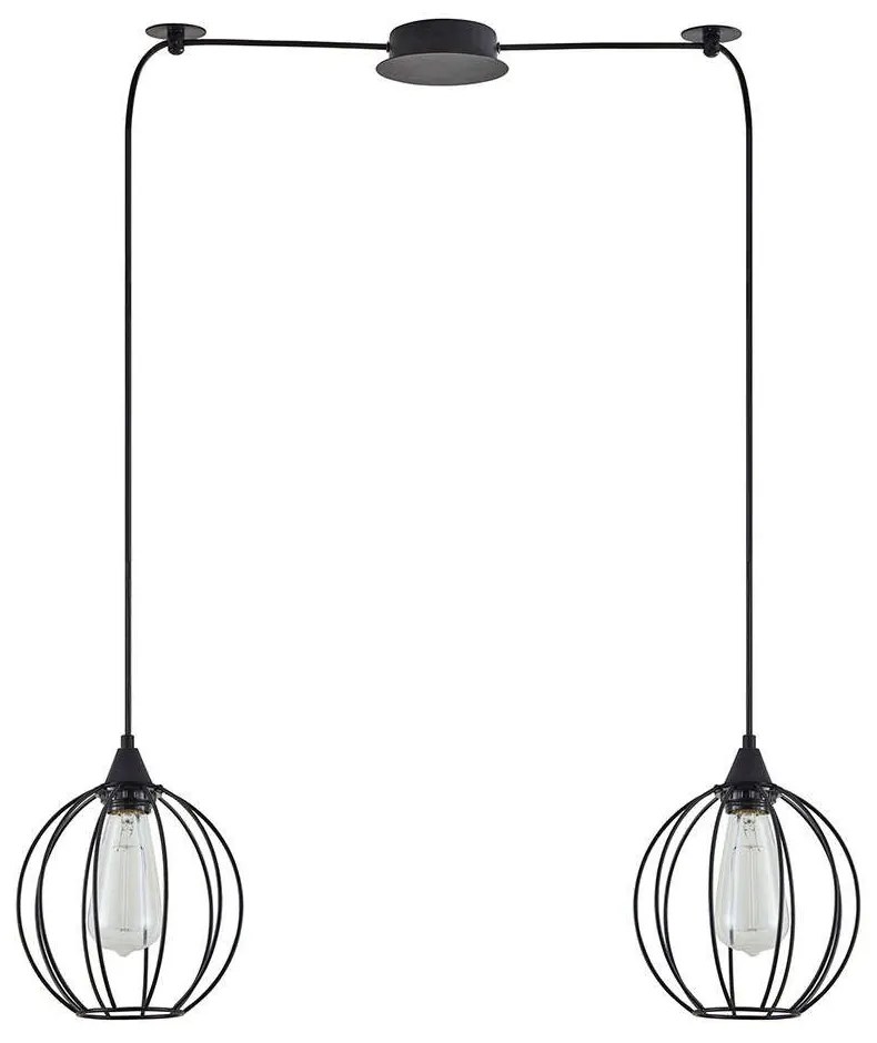 Φωτιστικό Οροφής Adept 77-8756 45x20x300cm 2xE27 60W Black Homelighting