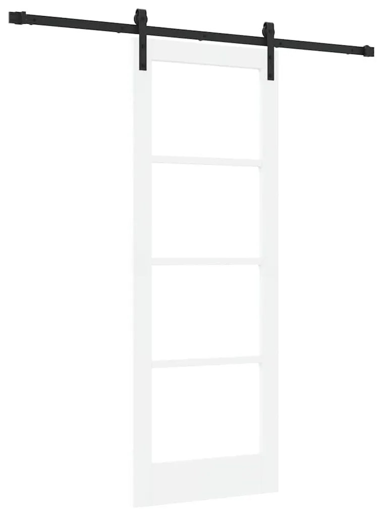 vidaXL Συρόμενη Πόρτα ORKDAL Λευκό 73.5 x 198.5 εκ. Μασίφ ξύλο πεύκου