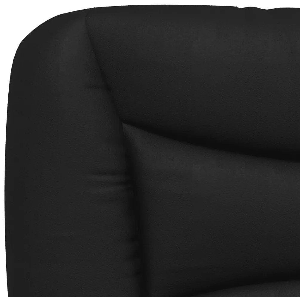 vidaXL Κρεβάτι με Στρώμα Μαύρο 140x200 εκ. από Συνθετικό Δέρμα