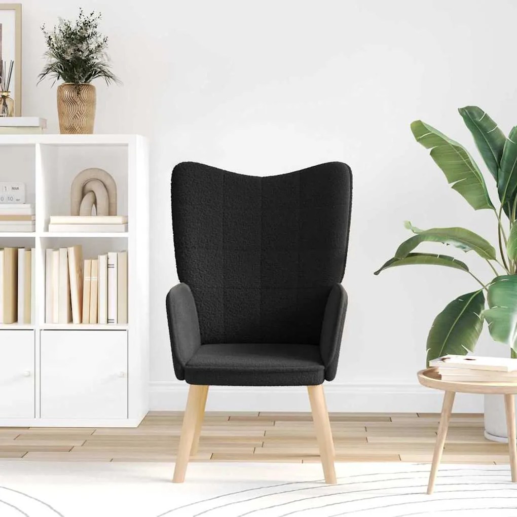 vidaXL Χαλαρωτική Πολυθρόνα Μαύρο 62 x 67 x 95.5 εκ ύφασμα