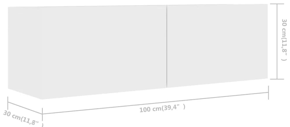 vidaXL Έπιπλα Τηλεόρασης Σετ 7 Τεμαχίων Λευκό από Μοριοσανίδα
