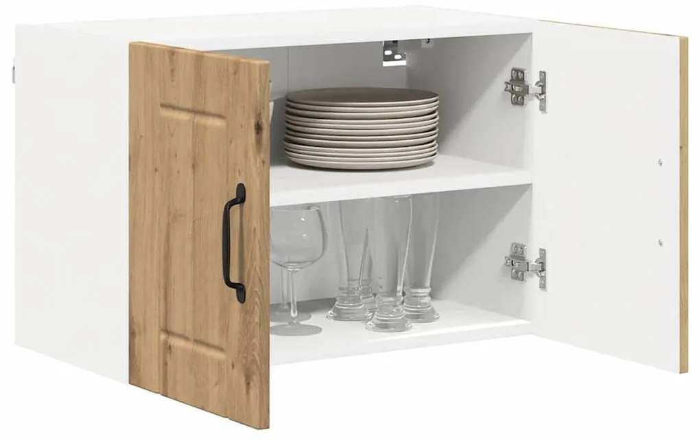 vidaXL Κρεμαστό ντουλάπι κουζίνας με πόρτα Artisan Oak 60 x 31 x 40 εκ