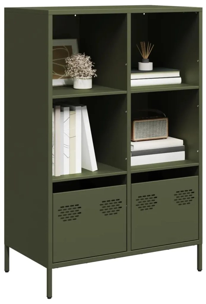 Ντουλάπι Πράσινο Λαδί 68x39x103,5 εκ. από Ατσάλι