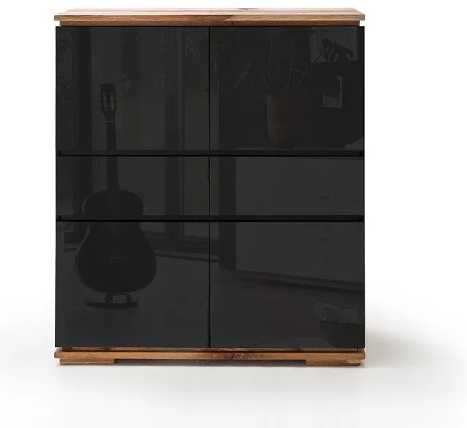 Μπουφές Μαύρη Λάκα 102x115x40