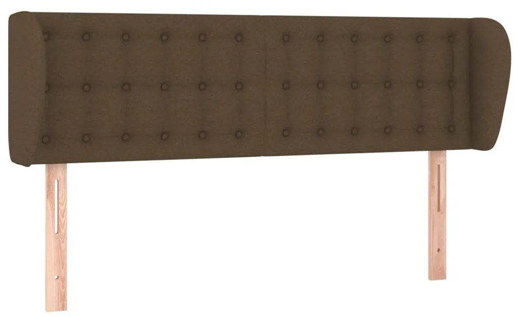 Κεφαλάρι με Πτερύγια Σκούρο Καφέ 147 x 23 x 78/88εκ. Υφασμάτινο 3117579