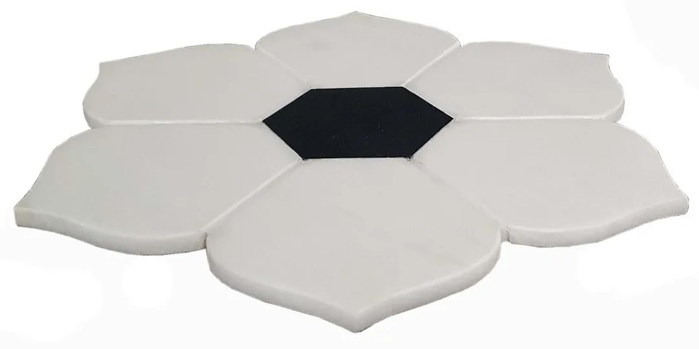 Artekko Marble Διακοσμητικός Δίσκος Πλατό Μάρμαρο Ασπρόμαυρο (40.6x40.6x1.9)cm Artekko 78279-DS