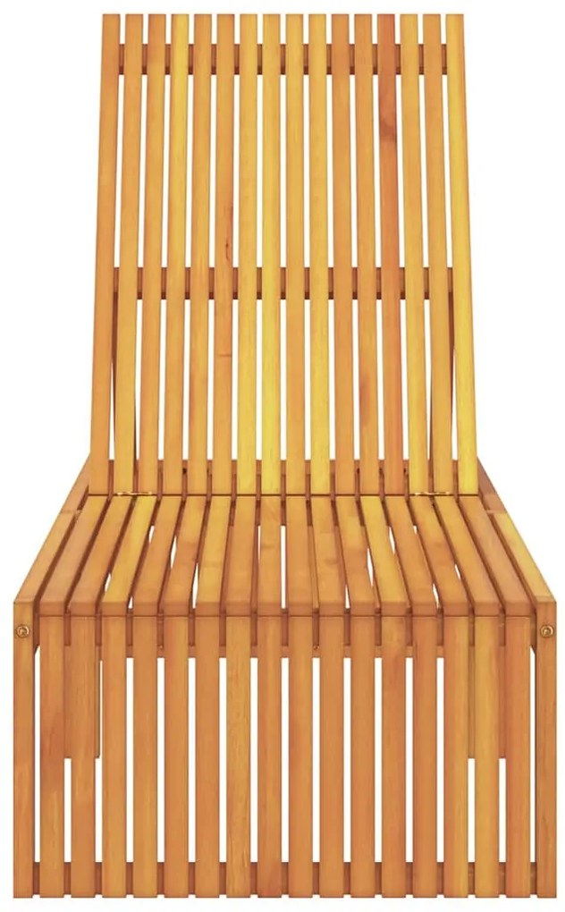 vidaXL Ξαπλώστρα 1-πρόσωπο Καφέ 200 x 55 x 94εκ Μασίφ ξύλο ακακίας