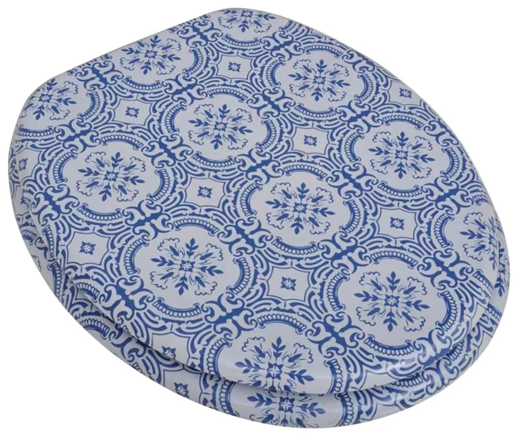 Κάλυμμα Λεκάνης Σχέδιο Πορσελάνη με Καπάκι από MDF