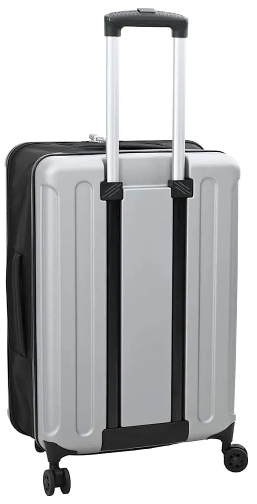vidaXL Βαλίτσα με κλειδαριά Ασημί 43 x 27 x 66 εκ. ΑΒΣ Πλαστικό