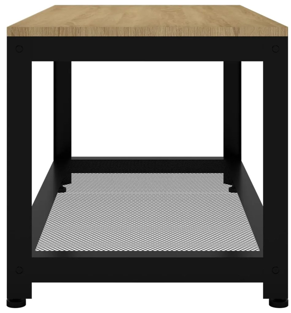 vidaXL Τραπεζάκι Σαλονιού Αν. Καφέ/Μαύρο 90x45x45 εκ. από MDF/Σίδερο