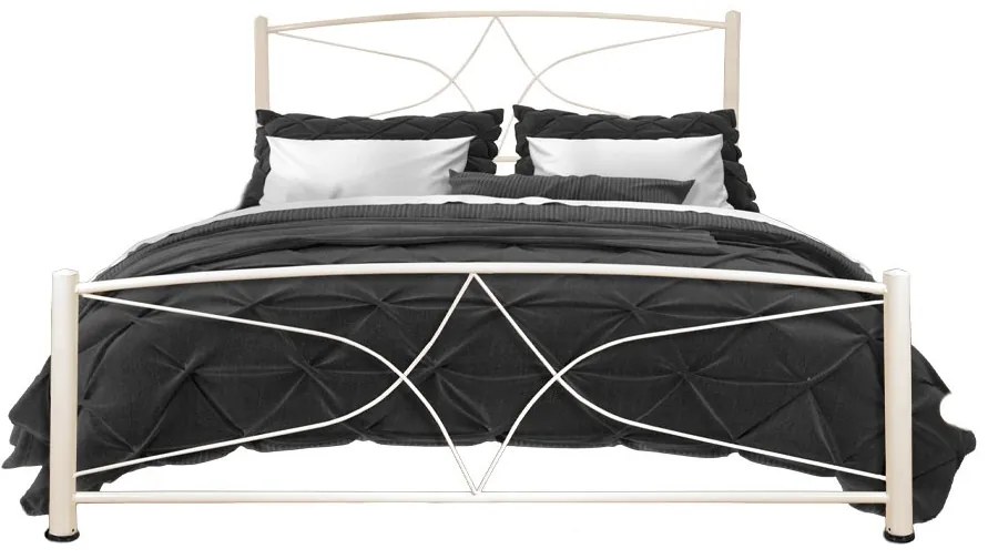 Κρεβάτι Μεταλλικό Andros Καφέ Σφυρήλατο, 150x200 εκ.