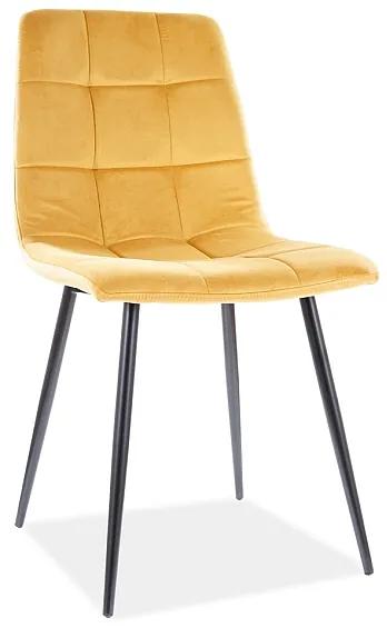 Επενδυμένη καρέκλα MIla 45x41x86 μαύρος μεταλλικός σκελετός/καρί βελούδο bluvel 68 DIOMMI MILAVCCU