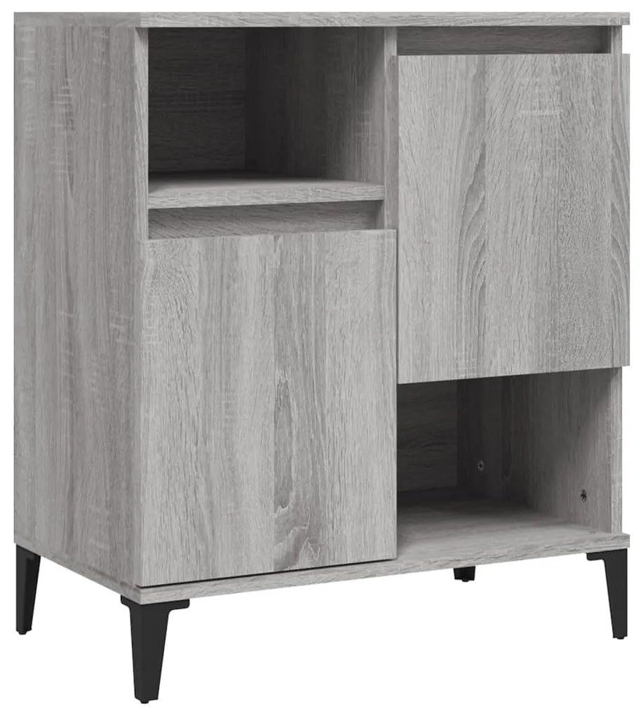 vidaXL Ντουλάπι 3 τεμ. Γκρι Sonoma 60x35x70 εκ. από Επεξεργασμένο Ξύλο
