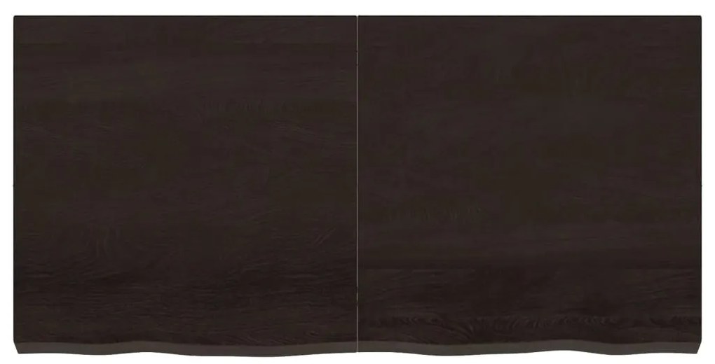 vidaXL Πάγκος Μπάνιου Σκούρο Καφέ 120x60x(2-6) εκ. Επεξεργ. Μασίφ Ξύλο