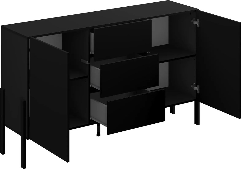 Μπουφές Plum 2D3D mini-Μαύρο