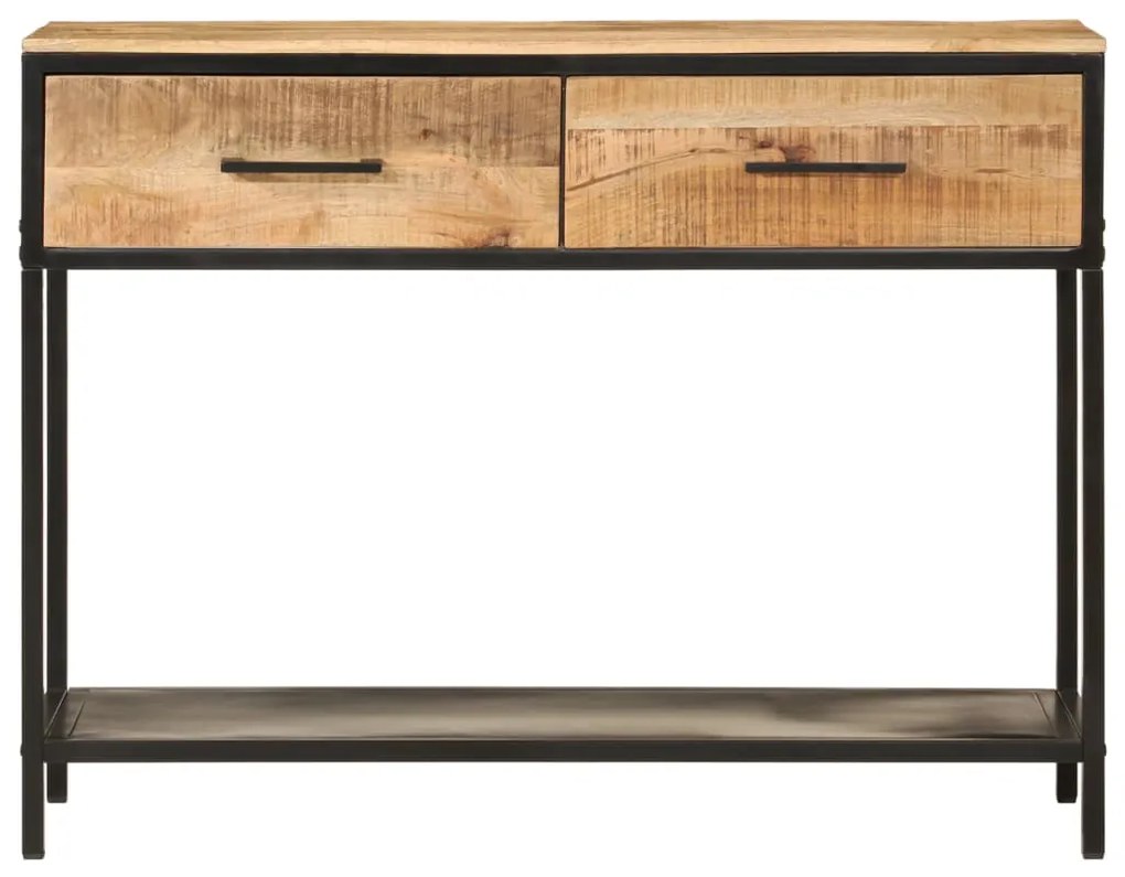 vidaXL Τραπέζι Κονσόλα 100 x 35 x 76 εκ. από Μασίφ Ξύλο Μάνγκο/Σίδερο