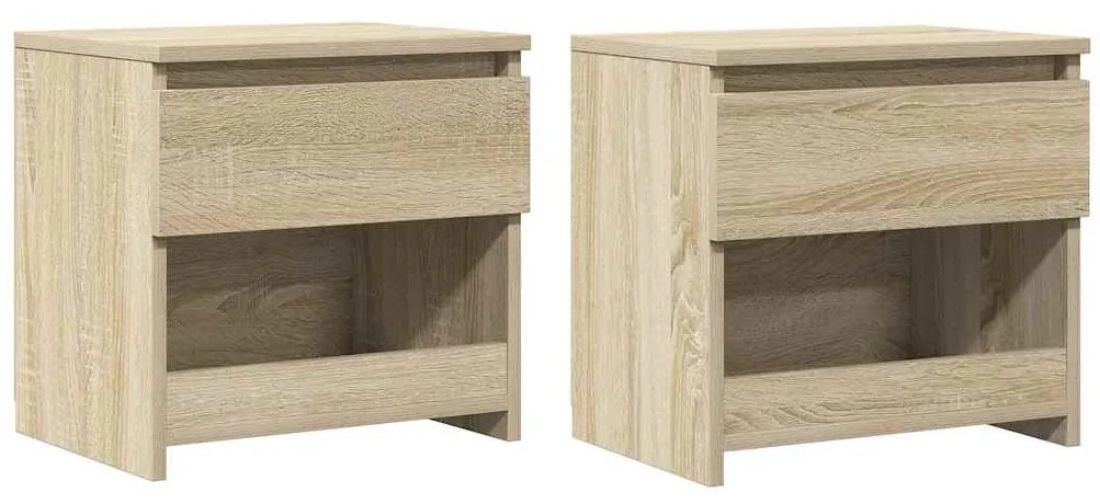 vidaXL Κομοδίνα 2 τεμ. Sonoma Δρυς 40 x 30 x 39 εκ. από Επεξ. Ξύλο