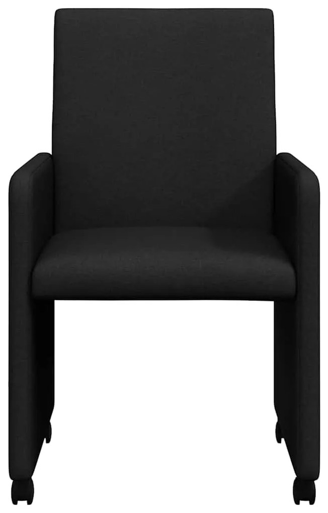 vidaXL Καρέκλα τραπεζαρίας 2 pcs Μαύρο 57 x 66 x 94 εκ ύφασμα