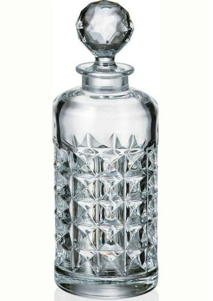 Καράφα Ουίσκι Με Πώμα Diamond CTB03102300 650ml Clear Κρύσταλλο