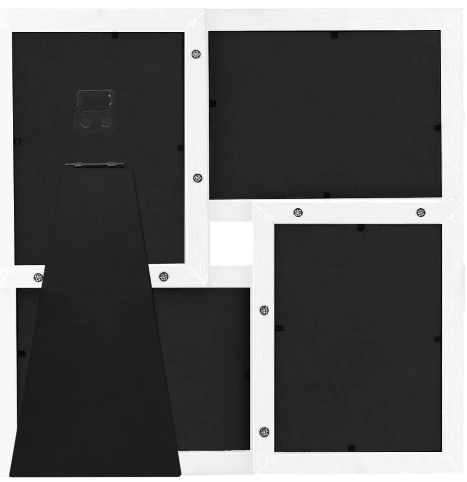 vidaXL Πλαίσιο Φωτογραφιών Κολάζ Λευκό για Φωτ. 4x(13x18 cm εκ.) MDF