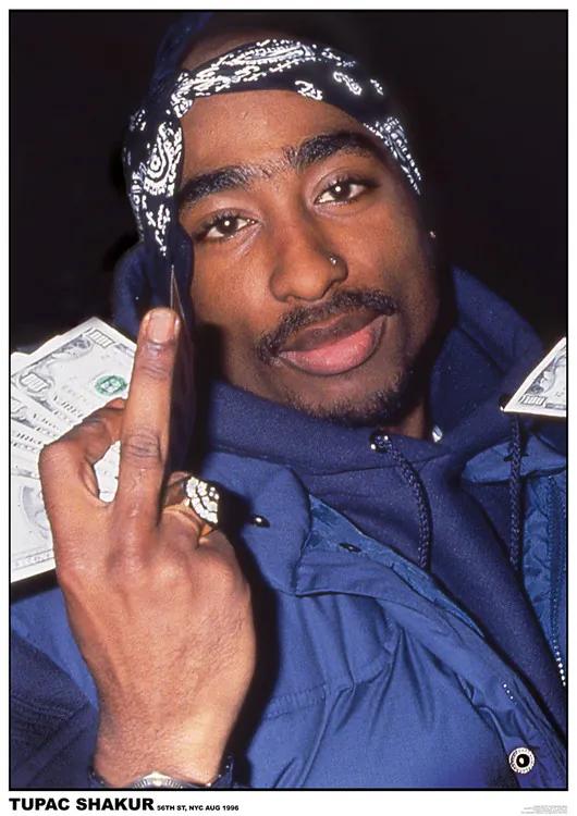 Αφίσα Tupac - Finger, (59.4 x 84.1 cm)