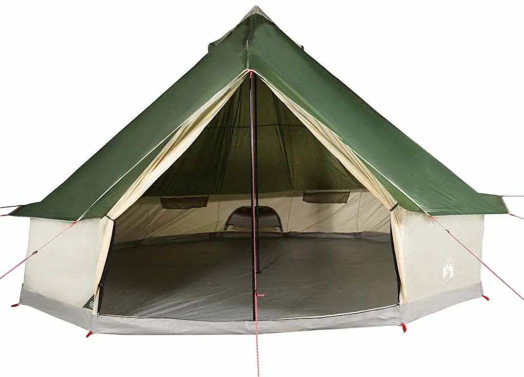 vidaXL Σκηνή Οικογενειακή Tipi 12 Ατόμων Αδιάβροχη Πράσινη